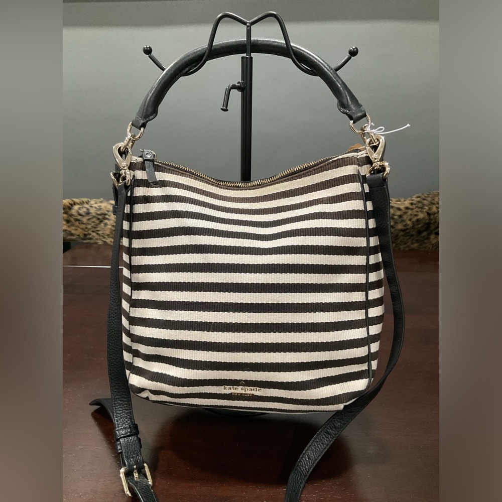 KATE SPADE COBBLE HILL STRIPE SHOULDER BAG